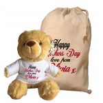 Personalised Mothers Day Teddy Bear With Matching Gift Bag - Olivia Design